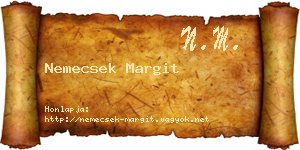 Nemecsek Margit névjegykártya